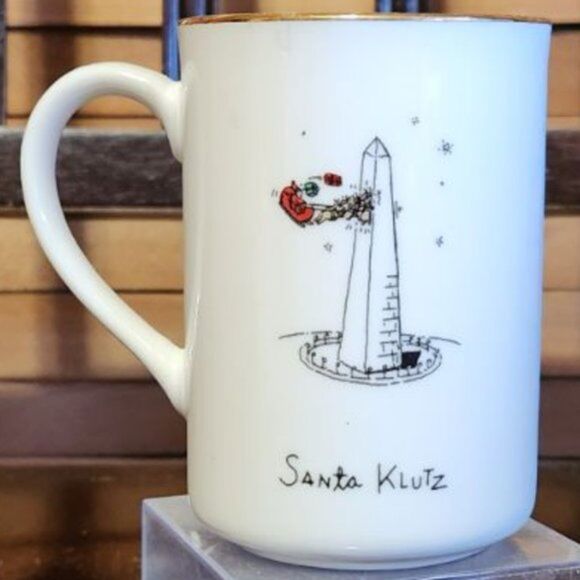 Santa Klutz Merry Masterpieces China Mug 1999 First Edition Washington Monument - Picture 1 of 5